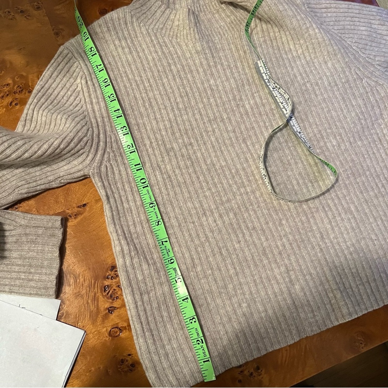 Fibflx Wool Cashmere Ribbed Mockneck Sweater — image 8 of 8